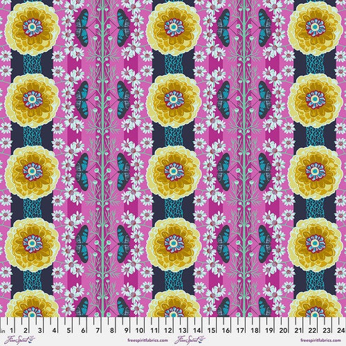 Vivacious by Anna Maria Horner - Natural Order in Magenta 54/55" Wide