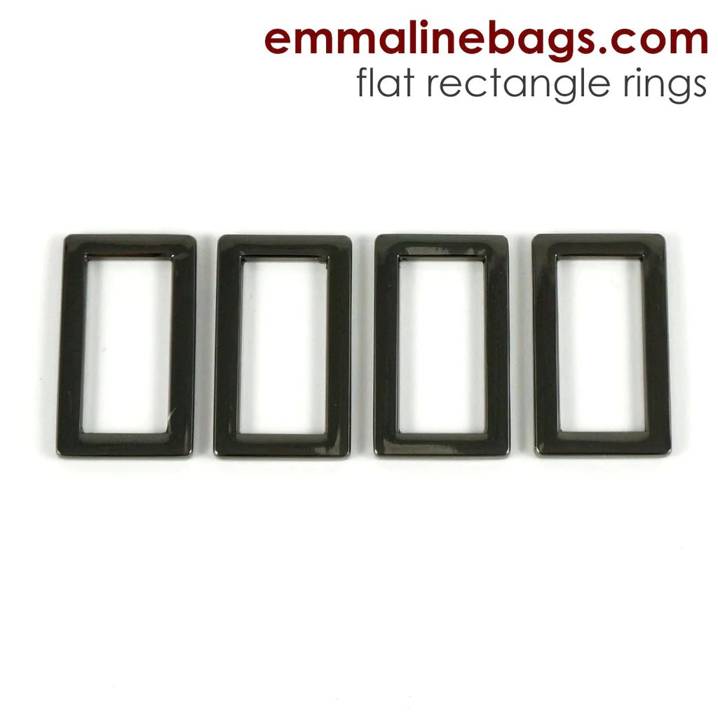 1" Flat Rectangular Rings 4 Pack