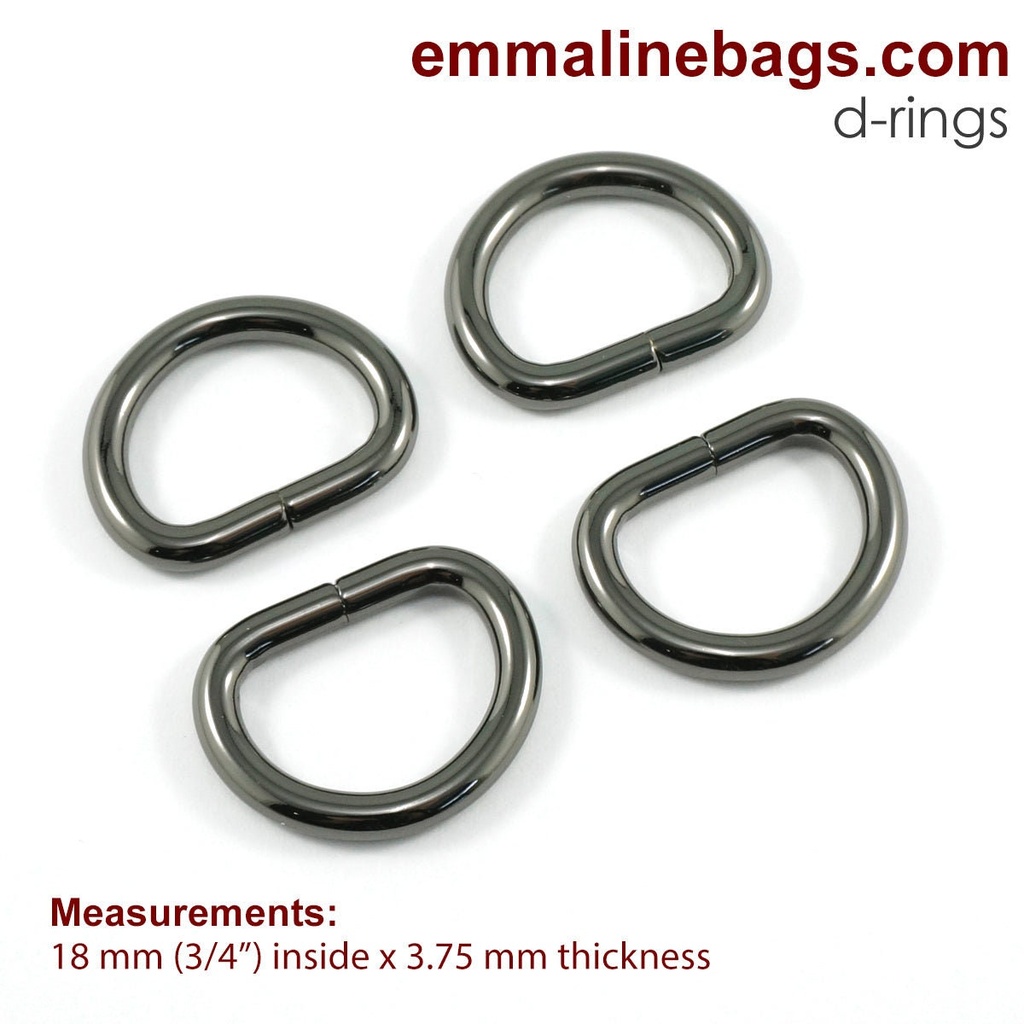 3/4" D-rings 4 Pack