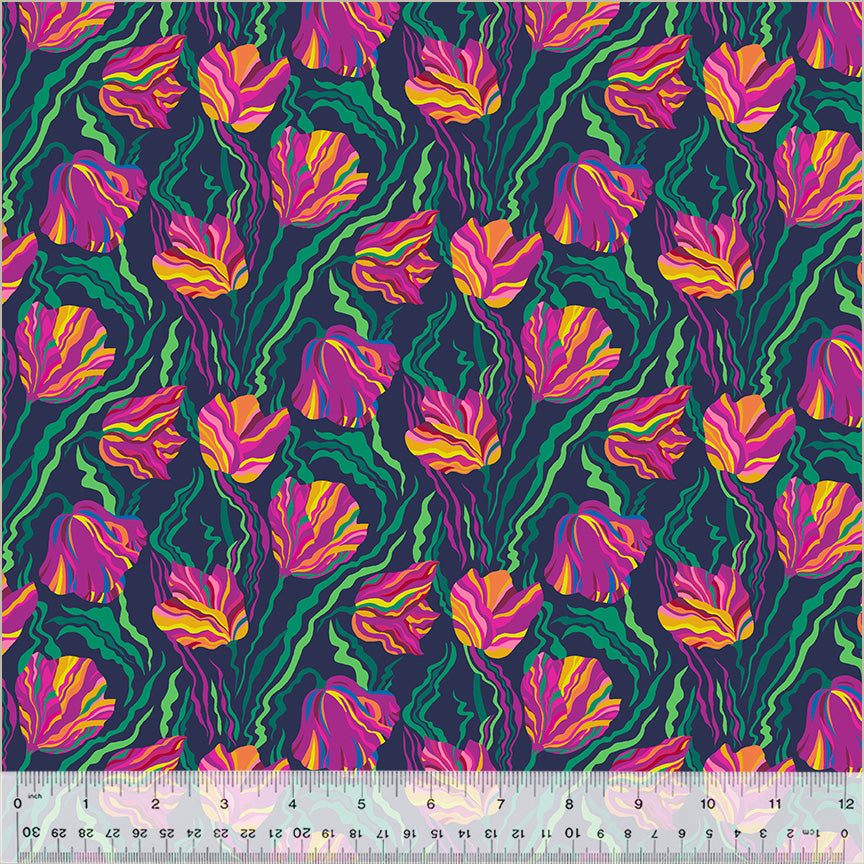 Botanica by Sally Kelly - Tulip in Indigo 