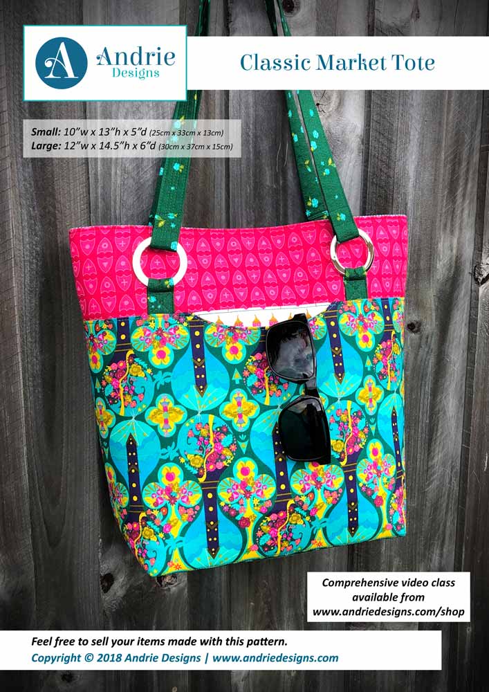 Paper Pattern - Classic Market Tote Pattern by Andrie Designs