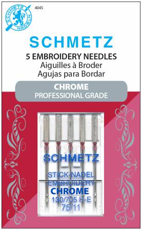 SCHMETZ Needles - Chrome Embroidery Size 75/11