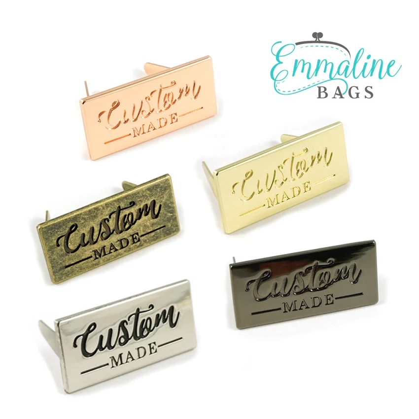 Metal Bag Label - "Custom Made" Large