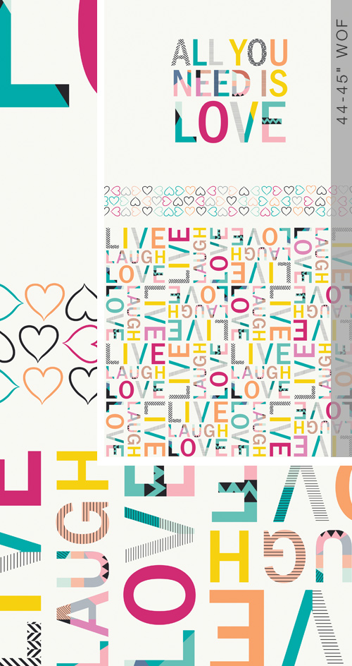 All You Need is Love by AGF Studio - Love Panel (Qty 1 = 1 Panel)