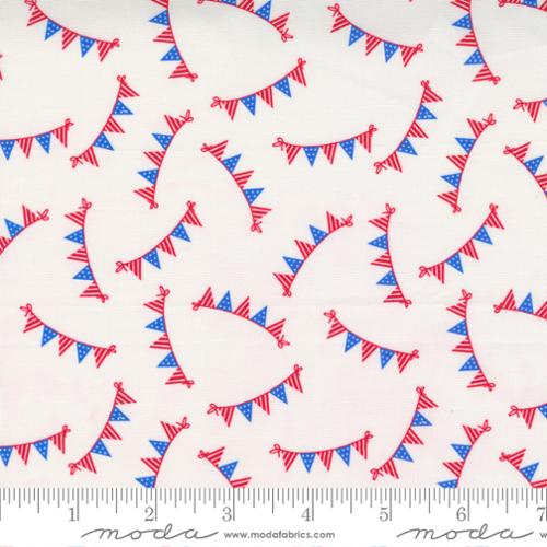 Holiday Essentials Americana for Moda -  Flag Bunting in White