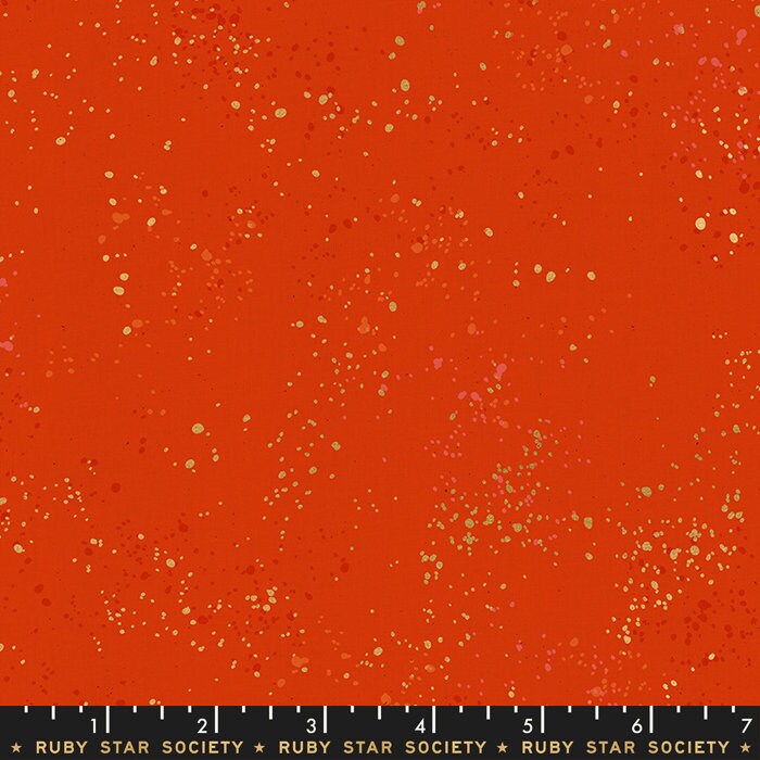 Speckled by Rashida Coleman Hale - Metallic Warm Red