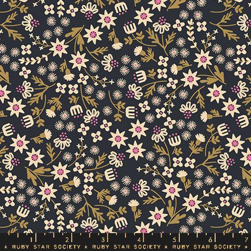 Favorite Flowers by Ruby Star Society - Inflorescence Florals in Soft Black