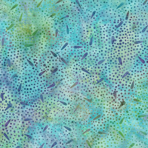 Flower Pot by Island Batiks - Petals in Teal