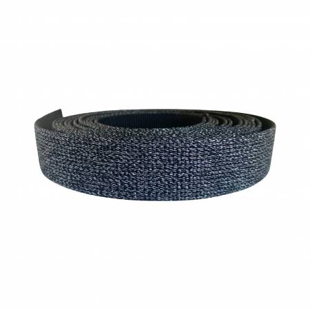 Glitter Webbing - Black (2.5 yds)