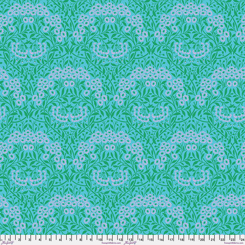 Kaffe X Morris & Co. - Michaelmas Daisy in Aqua