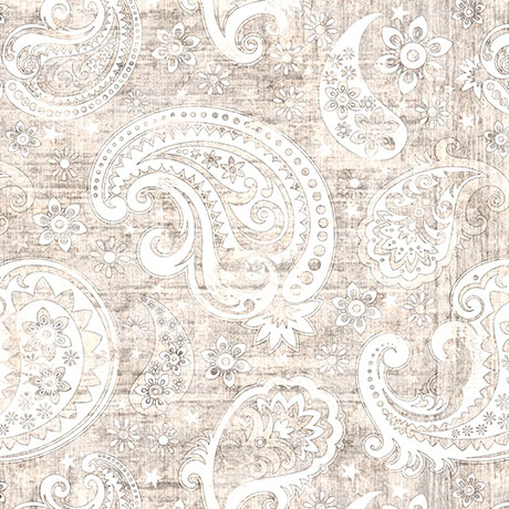 American Tapestry by QT Fabrics - Paisley in Gray