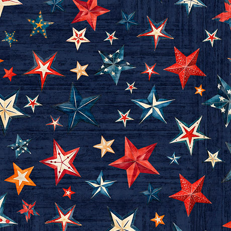 American Tapestry by QT Fabrics - Stars in Navy