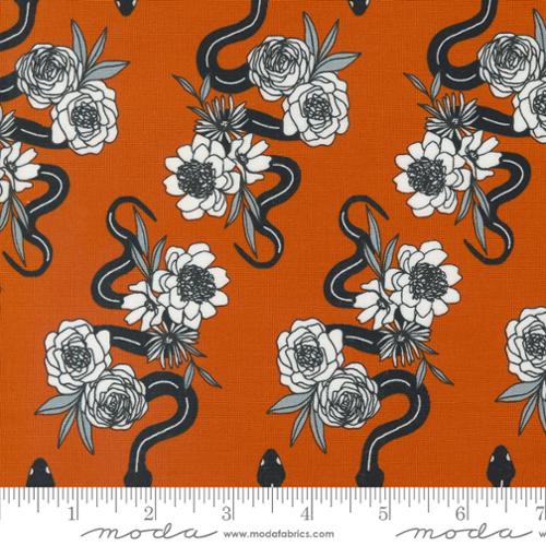 Noir by Alli K Design - Slithering Snakes in Orange 