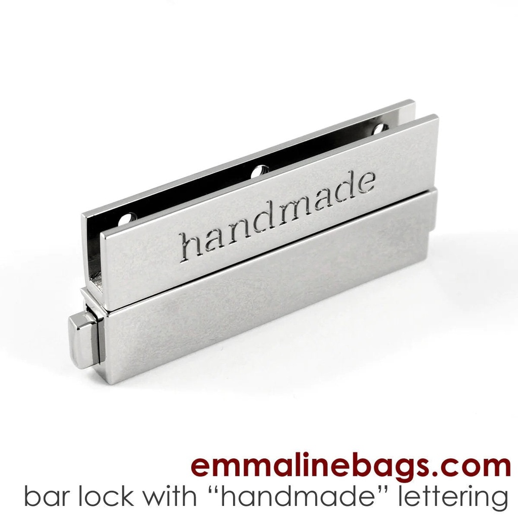 Large Bar Lock with "handmade" Lettering