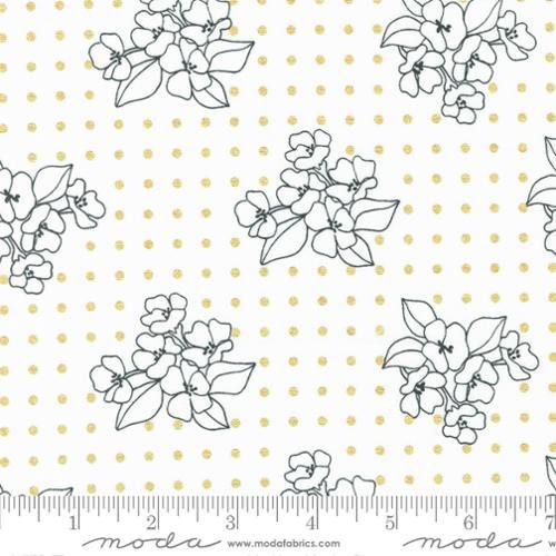 Gilded by Alli K Design - Flower Dot in White Metallic