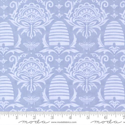 Honey Lavender for Moda - Bees Damask in Lavender