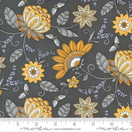 Honey Lavender for Moda - Jacquard Floral in Charcoal