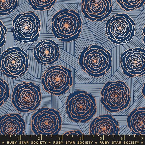 Floradora by Jen Hewett - Bunch of Roses in Navy Metallic