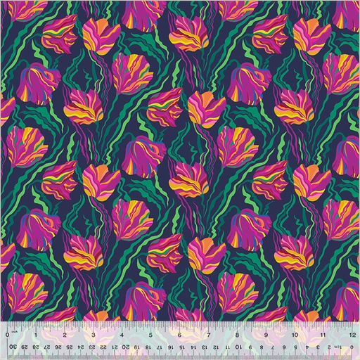 [54014-3] Botanica by Sally Kelly - Tulip in Indigo 