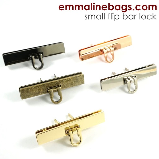 Small Bar Lock with Flip Closure 2 3/8" (6cm)