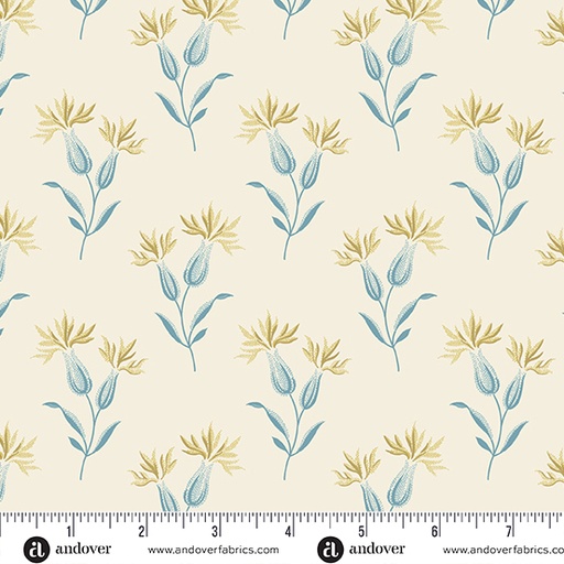 [A1172L] Beach House by Andover - Sea Lavender in Cream