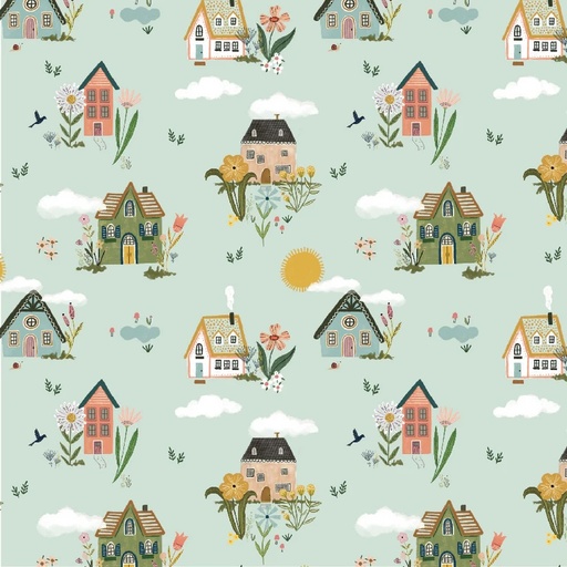 [CH24740] Cottage Charm by Kenzie Elston - Cottage Garden in Blue