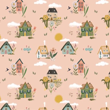 [CH24741] Cottage Charm by Kenzie Elston - Cottage Garden in Peach