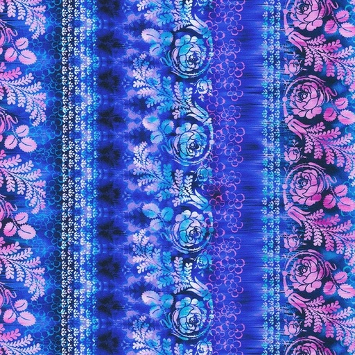 [WELD-21299-72] Wishwell Bloomburst by Vanessa Lillrose and Linda Fitch - Cobalt