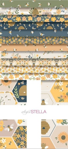 [CPSTELLA-SQUARE-BEES-KNEES] The Bee's Knees by Dear Stella - 42 Piece Layer Cake