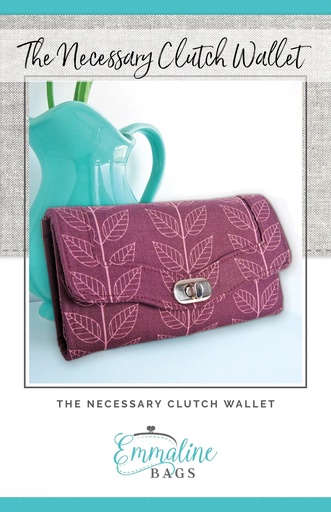 [PAT1000] Paper Pattern - The Necessary Clutch Wallet Pattern by Emmaline Bags - Full Size Wallet Pattern