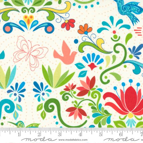 [45030 11] Land Enchantment by Sariditty - Talavera Florals in Marshmallow Multi