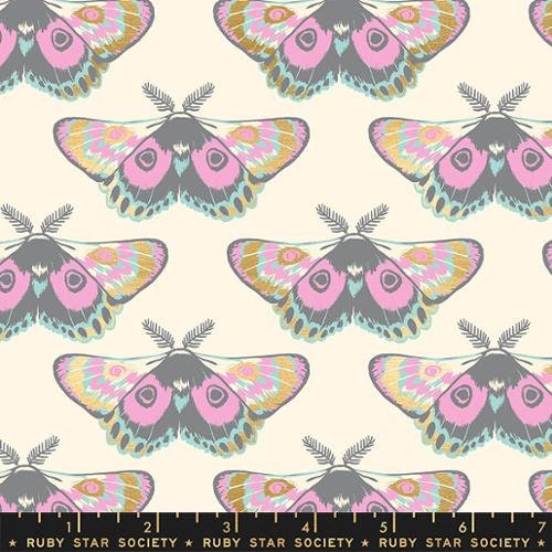 [RS2067 11M] Firefly by Sarah Watts - Glow Moth Metallic in Buttercream