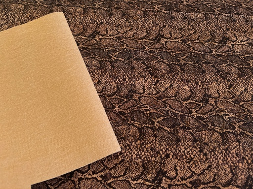 Cork Fabric - Dark Snake Smooth