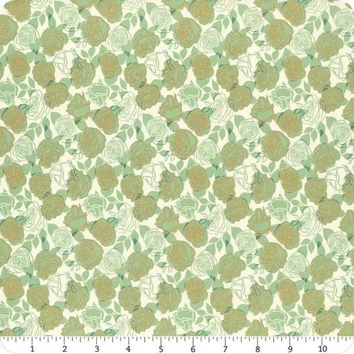 [RS0063 12M] Curio by Melody Miller - Roses in Moss Metallic