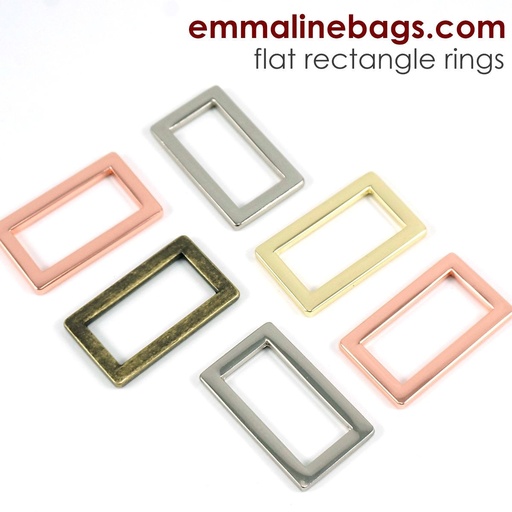 1" Flat Rectangular Rings 4 Pack