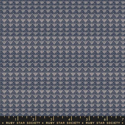 [RS4007 11] Warp Weft Wovens by Alexia Abegg - Waves in Navy